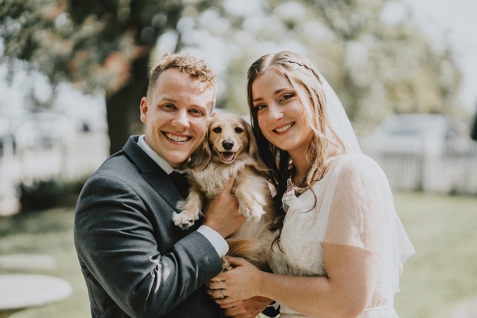 stone-tower-winery-rustic-washington-dc-nikkie-tyler-p032-07 Bride and groom smiling together outdoors, captured by Washington DC wedding photographers from Original Weddings at Stone Tower Winery