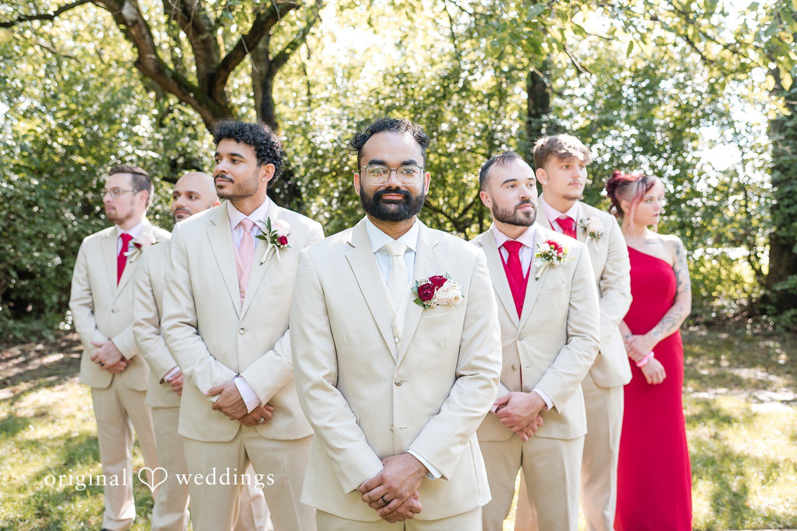 A stunning portrait of the groom and his men