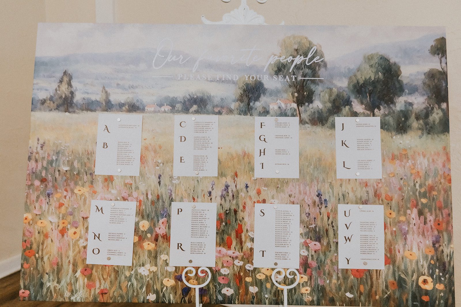 sun-valley-rustic-cleveland-jamie-nick-002-18 Wildflower seating chart display