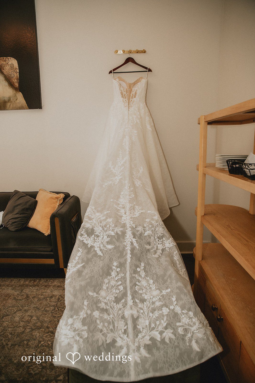 Sasha + Jason The bride's wedding gown