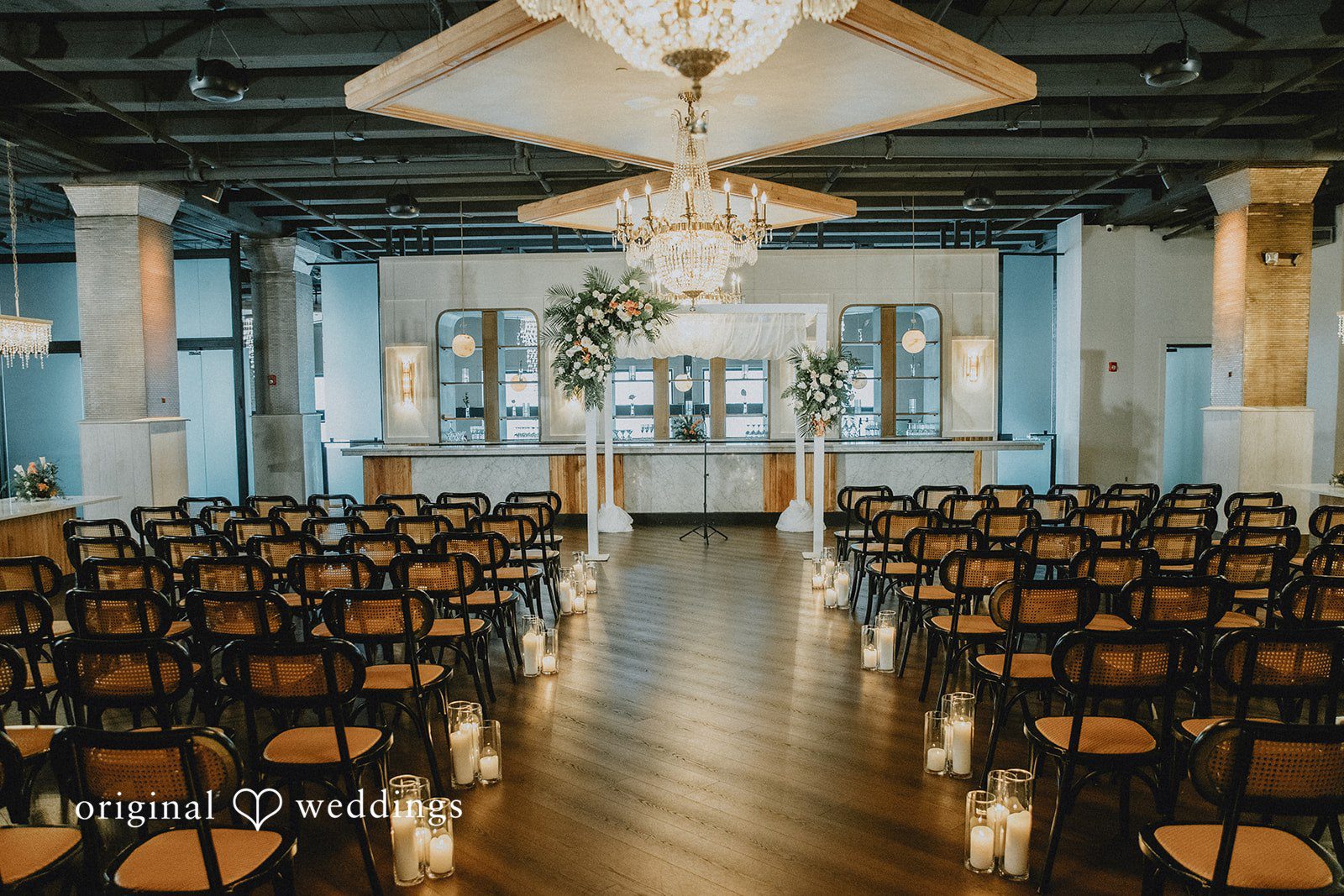 Sasha + Jason The wedding ceremony hall at Tendenza by Cescaphe