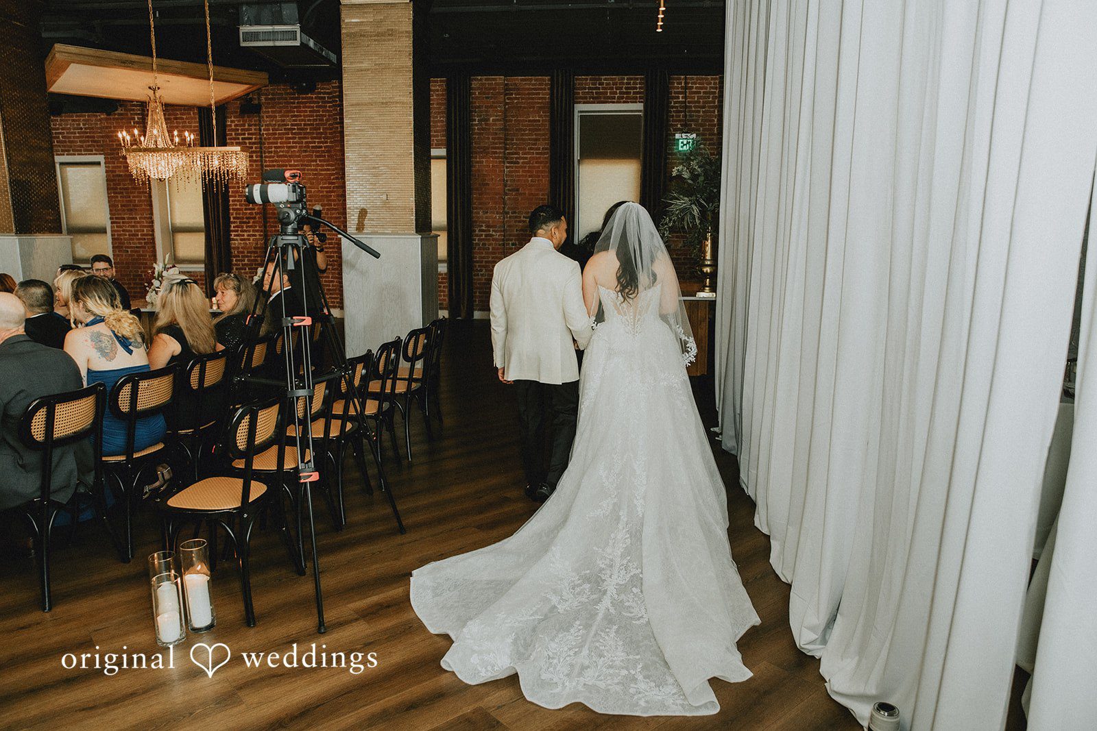Sasha + Jason Exit after the wedding ceremony