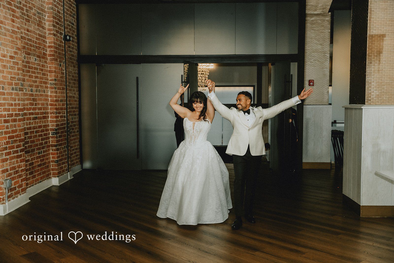 Sasha + Jason The couple makes a joyful entrance