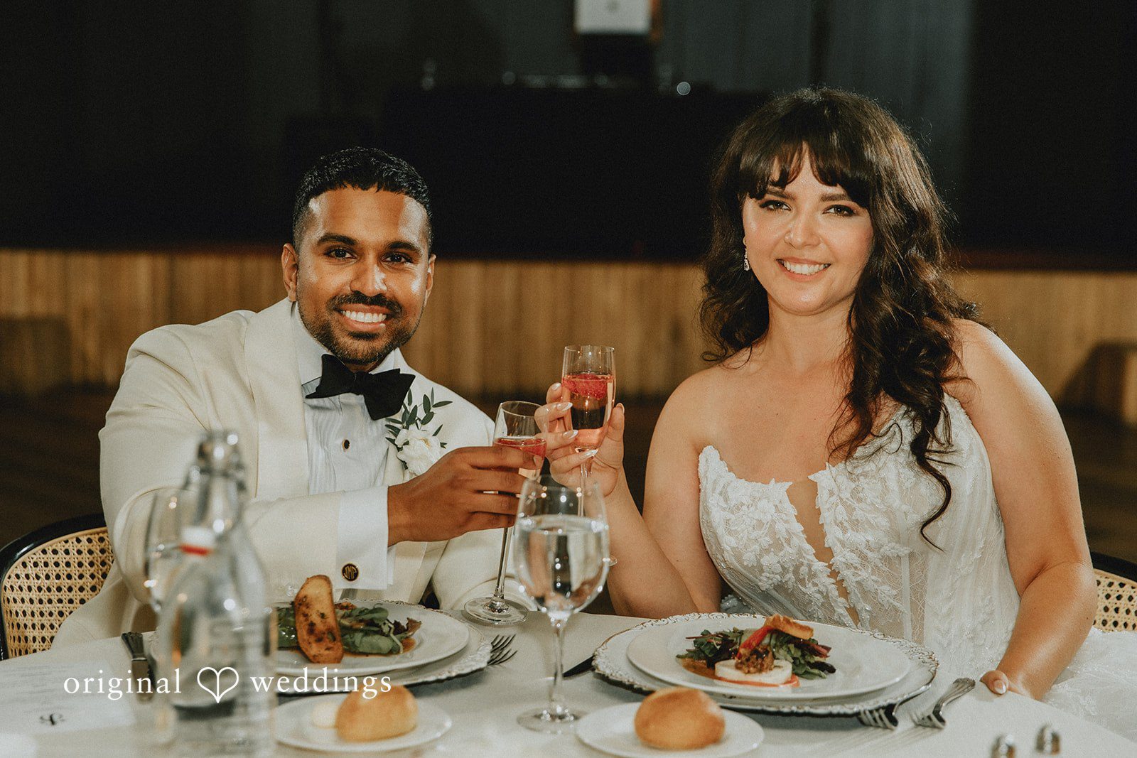 Sasha + Jason The couple makes a toast
