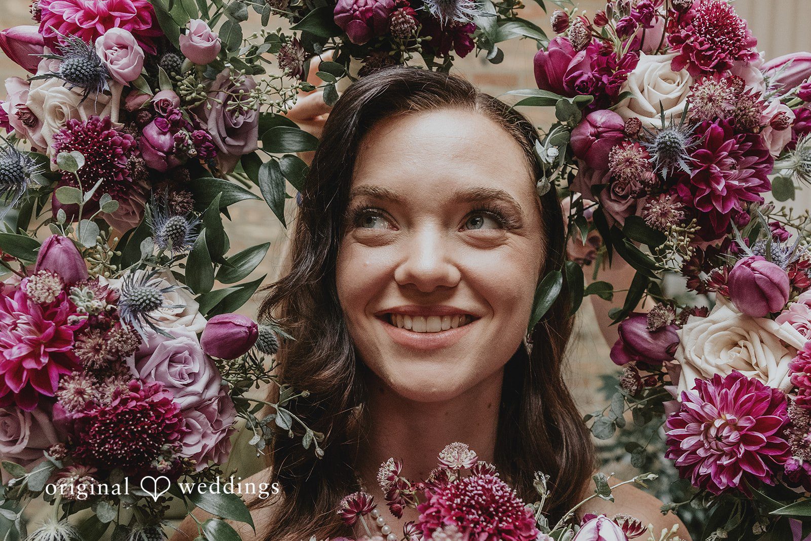 A stylish portrait of the bride