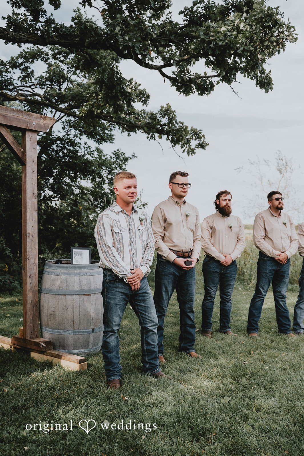 Groomsmen at the ceremony
