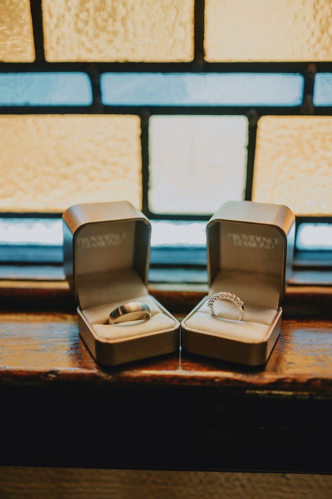 Wedding rings in a ring box Wedding rings in a ring box