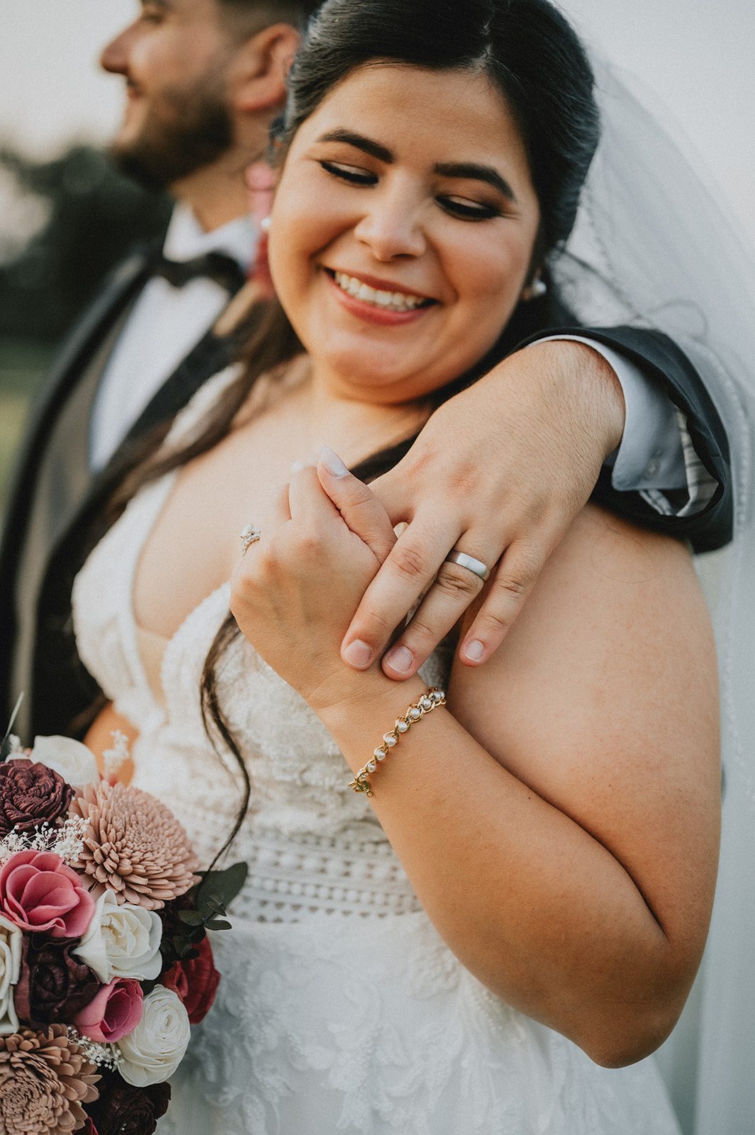 Couple smiling close together Couple smiling close together