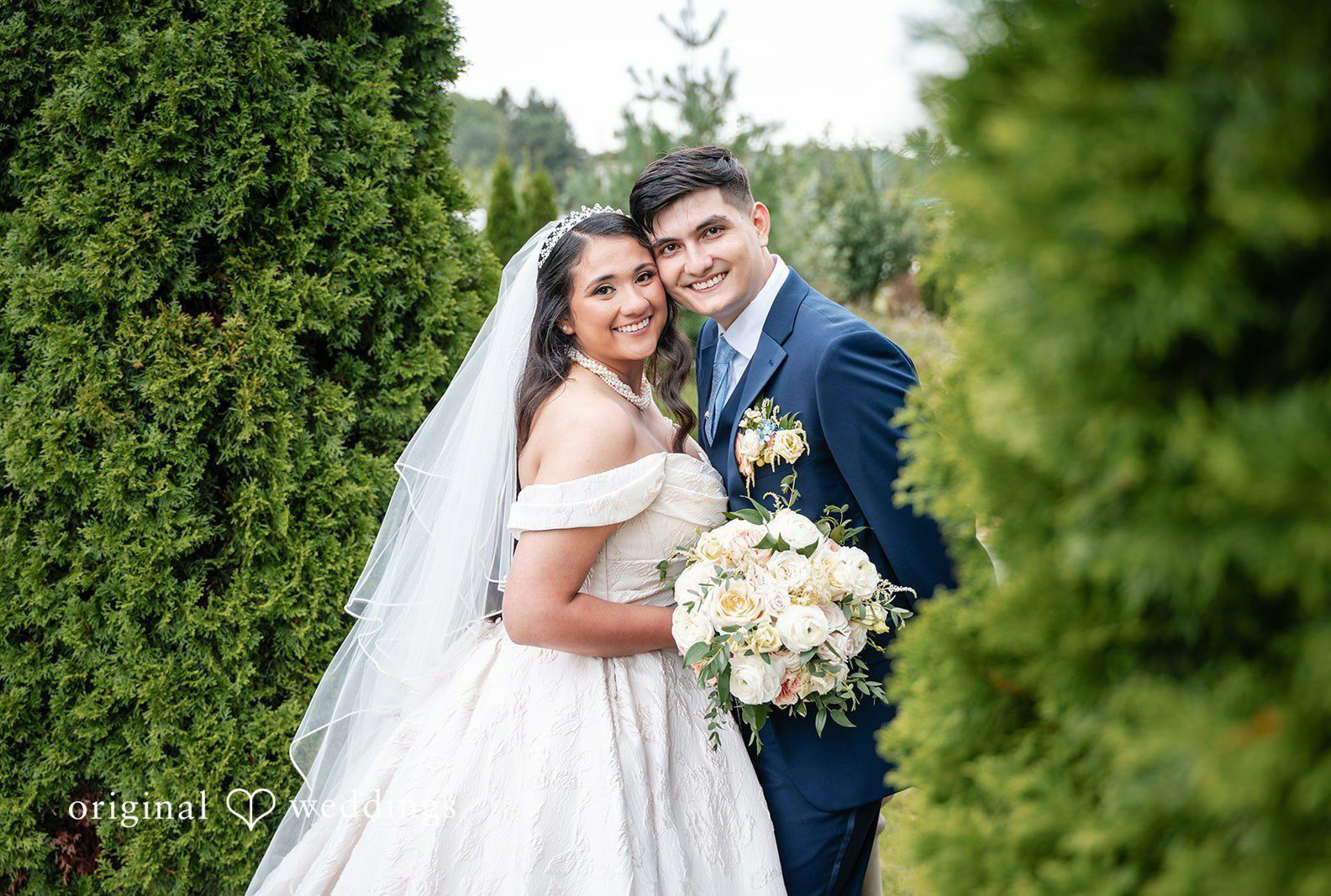 Stunning portrait of couple at The Drake Hotel by Chicago Wedding Photographers from Original Weddings.