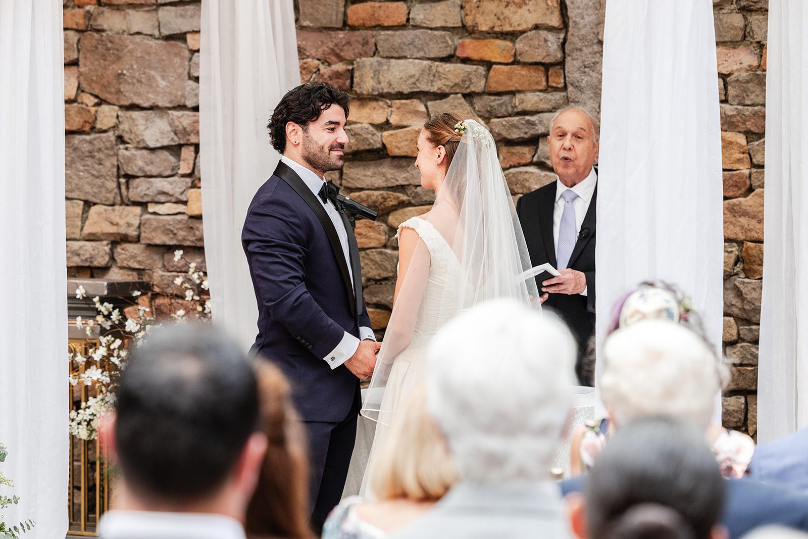 Guests watching the ceremony at The Fox Hollow