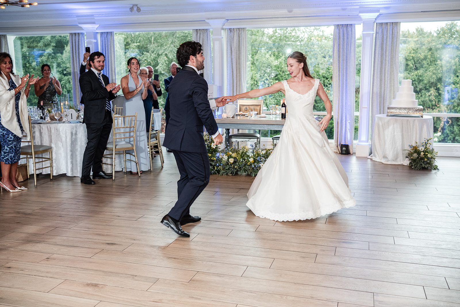 Couple sharing their first dance