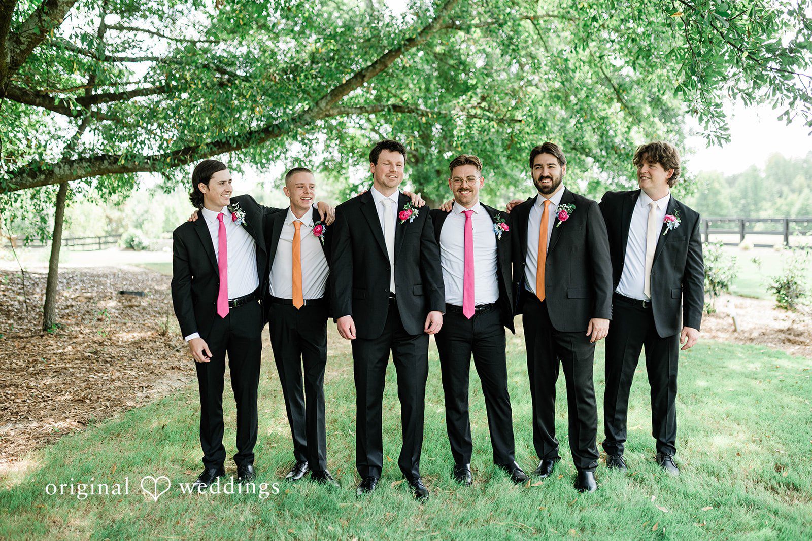 Katey + Liam The groom and his groomsmen