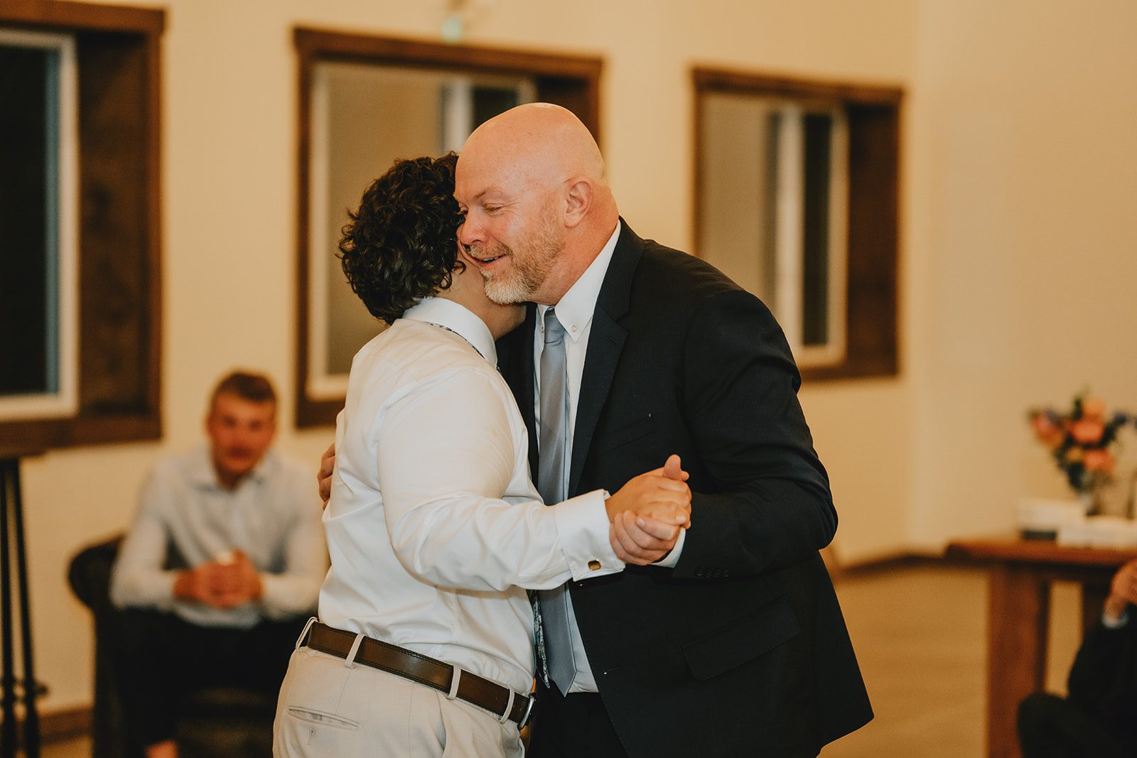 Dancing with family at the reception
