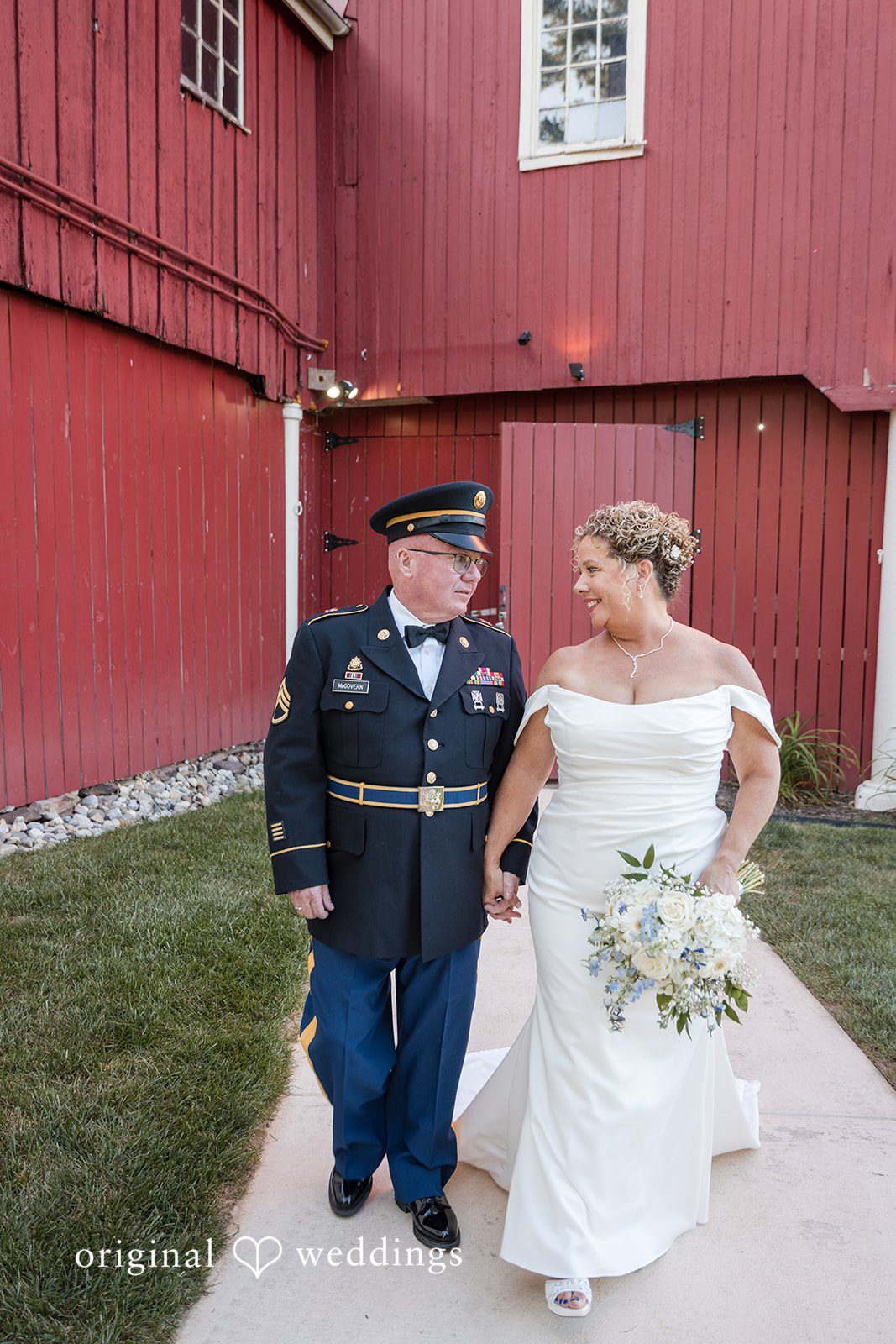 Bryan + Lynette Newlyweds embracing