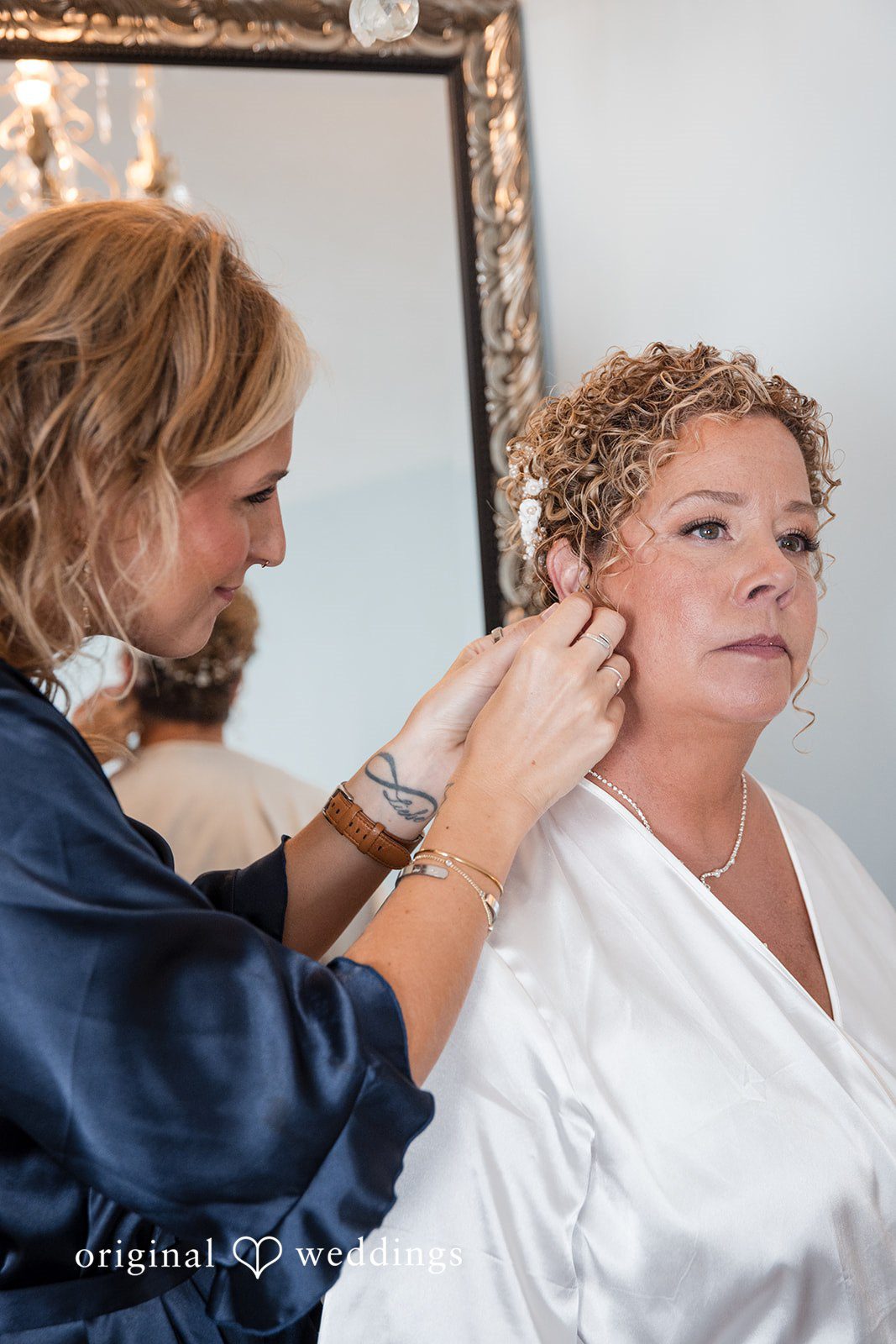 Bryan + Lynette Lynette getting ready for the wedding at The Manor House at Prophecy Creek