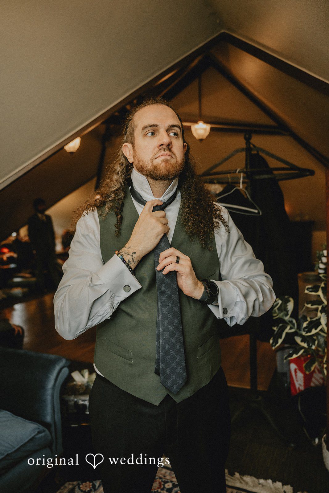 Portrait of Robert before the ceremony
