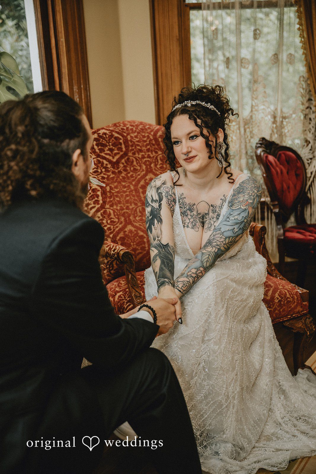 Bridal moment for Ashlie at The Victorian Belle Mansion