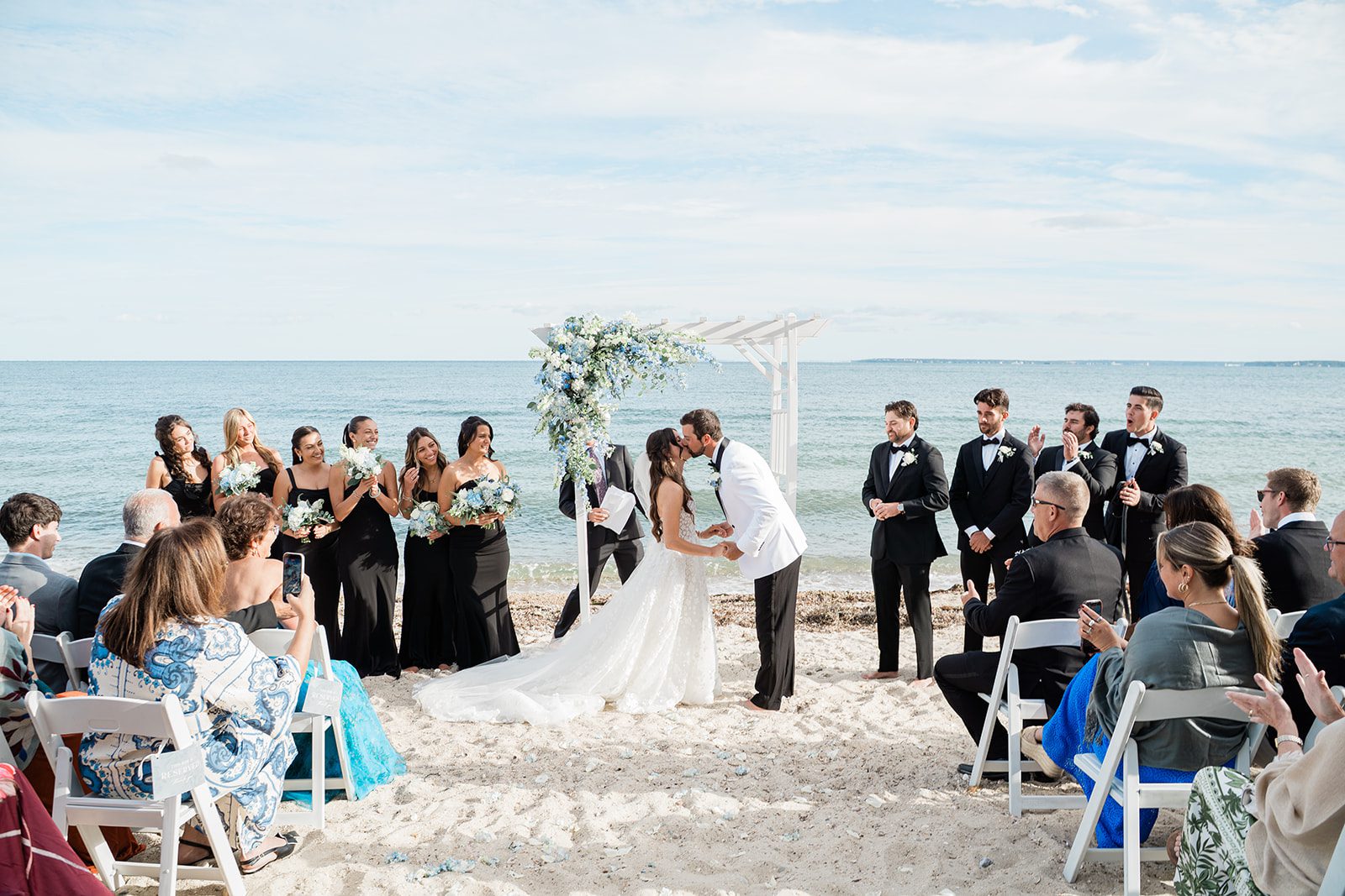 the-wharf-airy-boston-lia-cam-017-15 Wide view of the beach ceremony at The Wharf