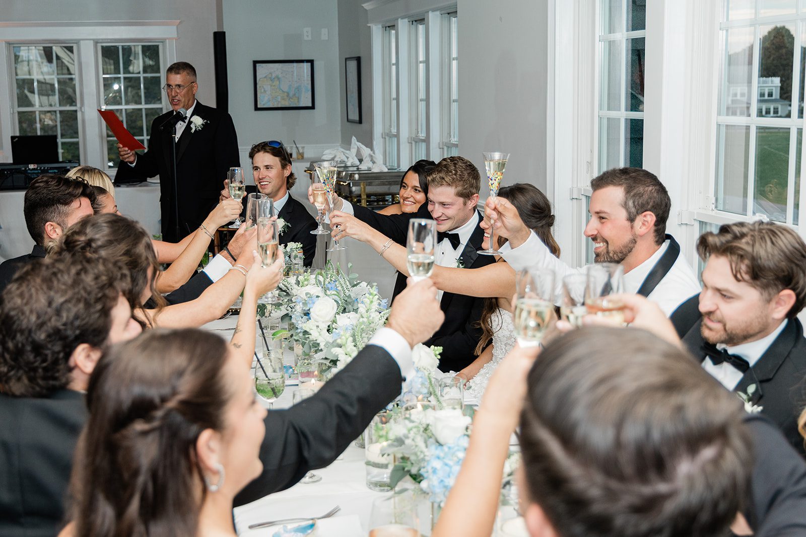 the-wharf-airy-boston-lia-cam-039-30 Guests cheering during the reception