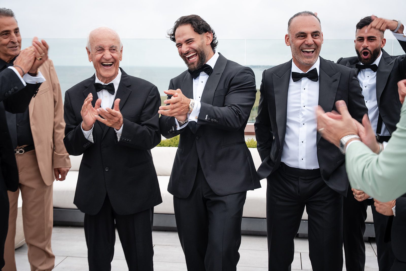 Groomsmen smiling before the ceremony