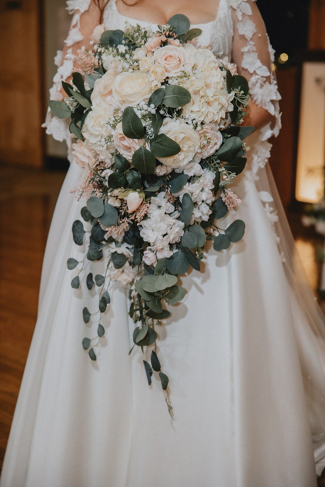 Close up of the bridal bouquet