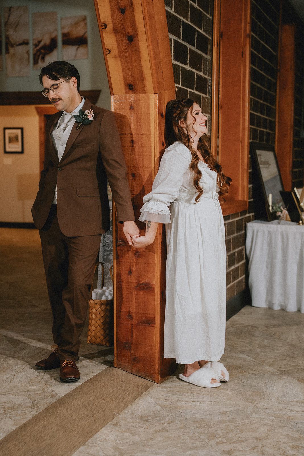 Bride sharing a moment with her father