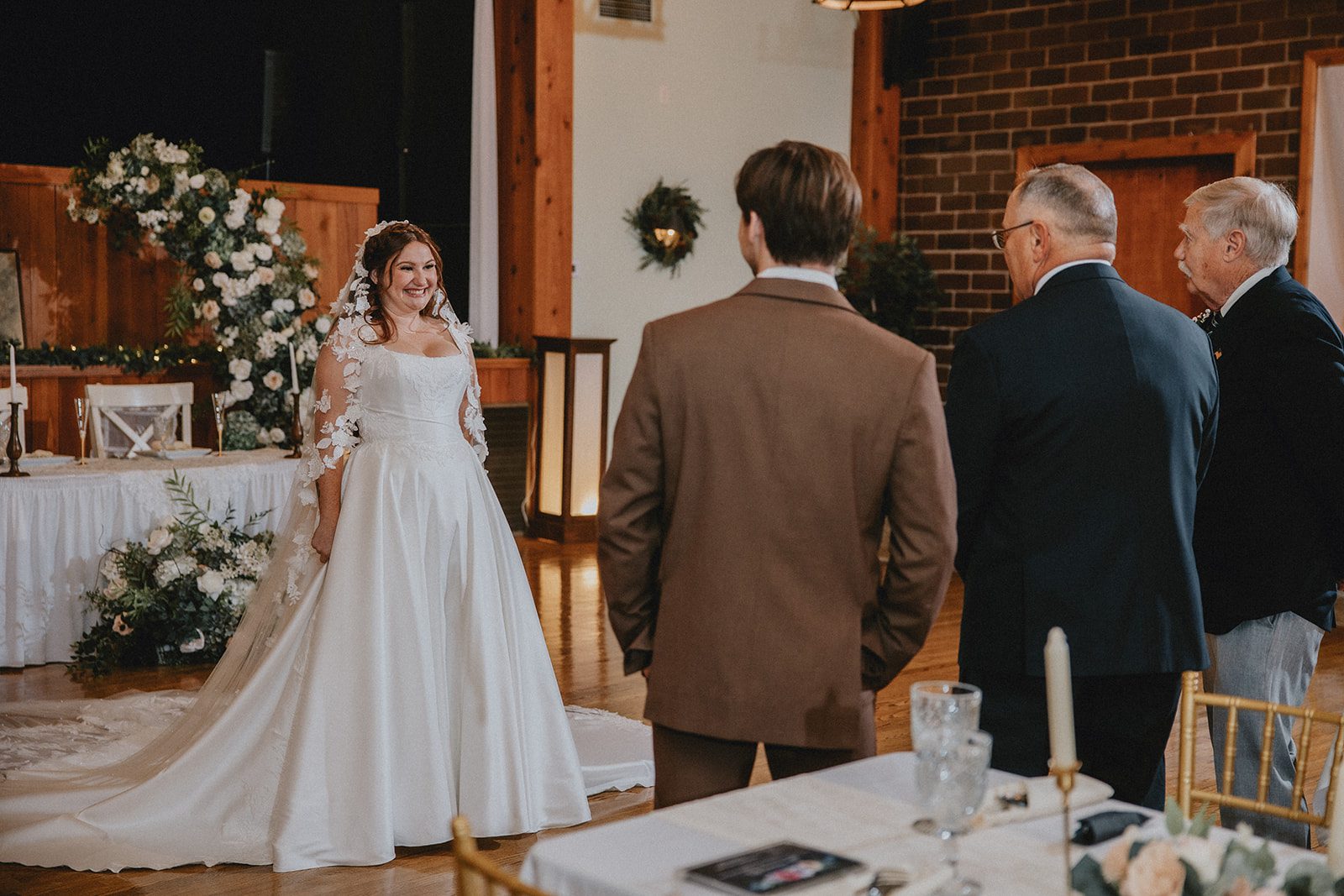 Father seeing the bride in her gown at The Z Hall