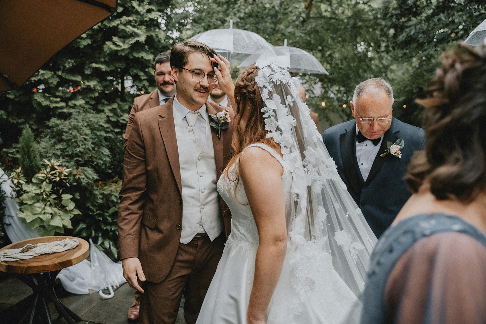 Father giving the bride away