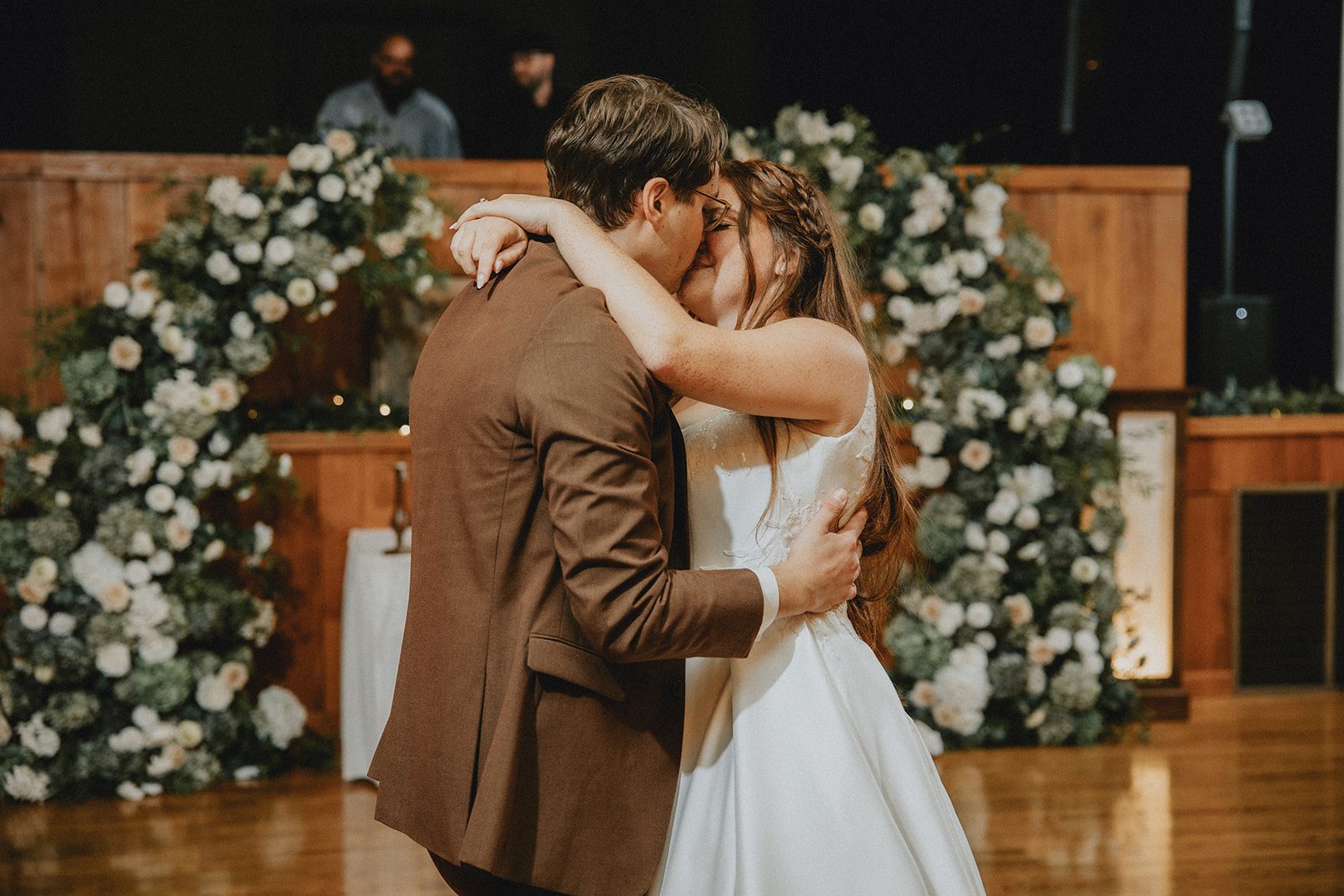 Couple sharing a hug during the dance