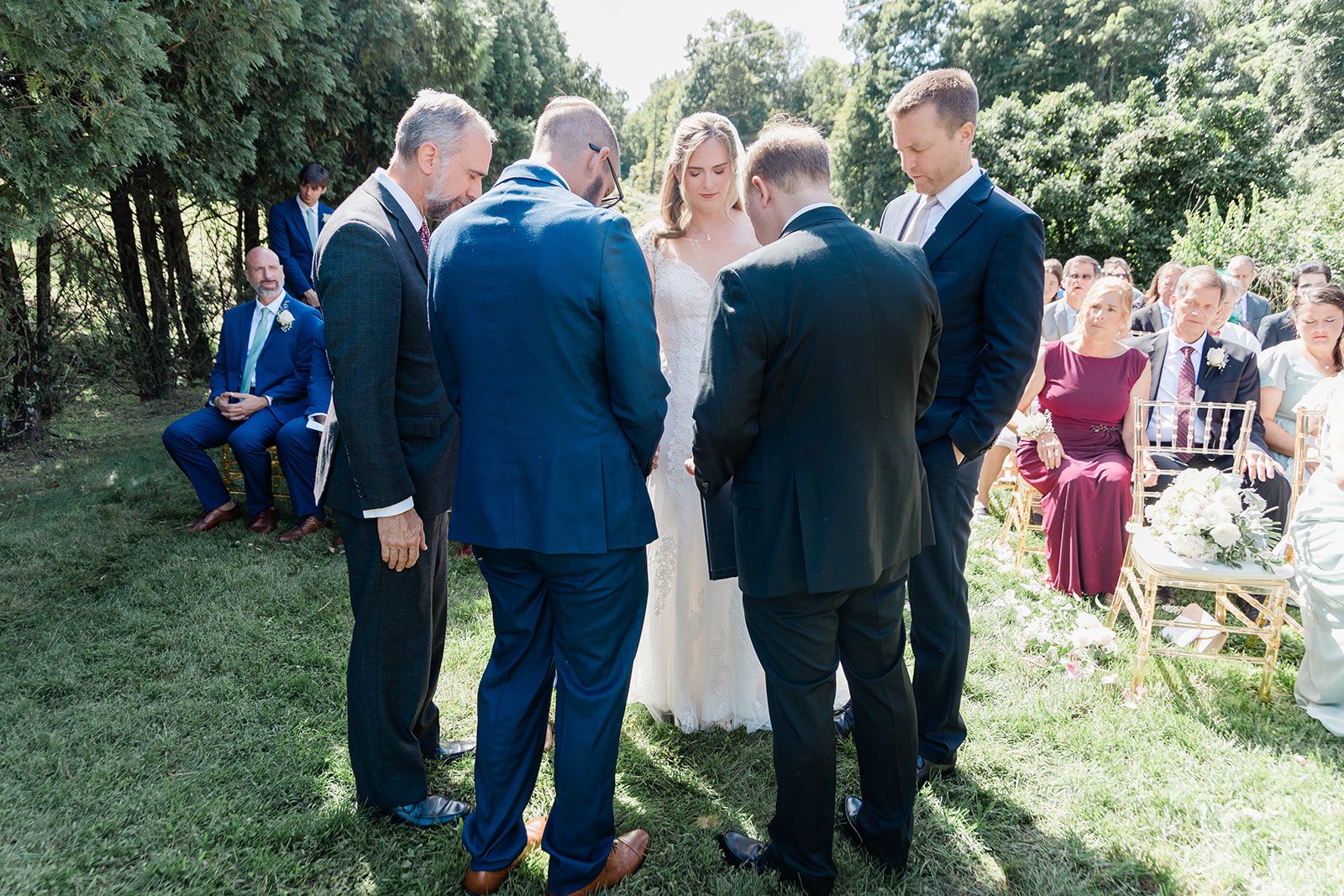 Couple sharing vows Couple sharing vows
