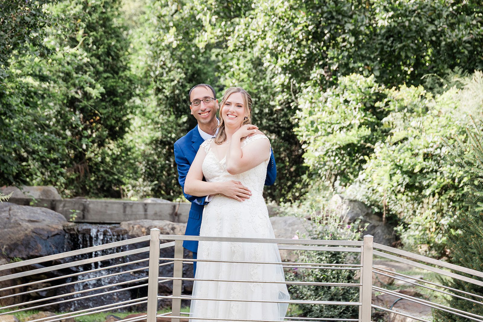 Couple on the garden bridge at Travelers Rest Couple on the garden bridge at Travelers Rest