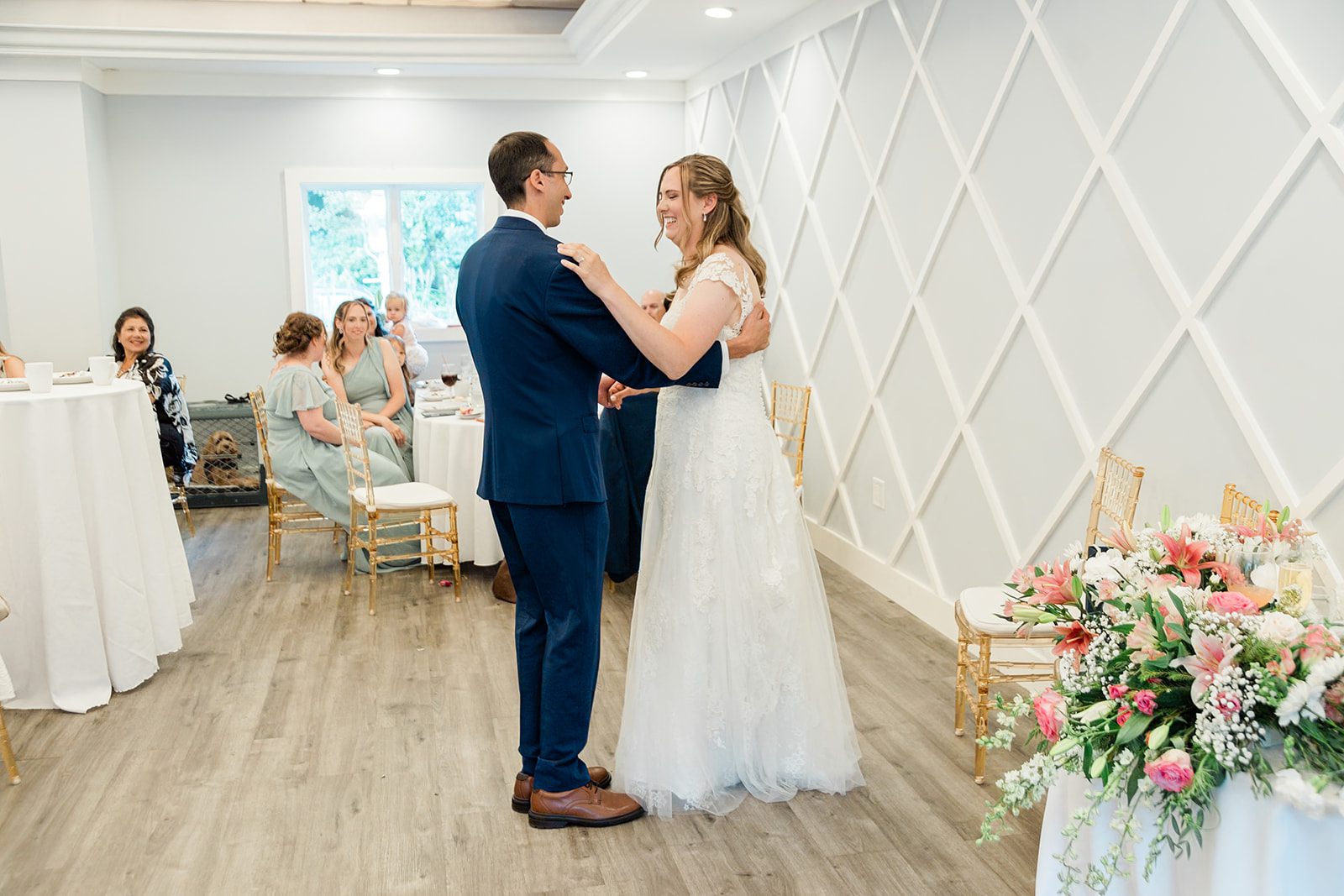 First dance at Travelers Rest, captured by New York wedding photographers First dance at Travelers Rest, captured by New York wedding photographers