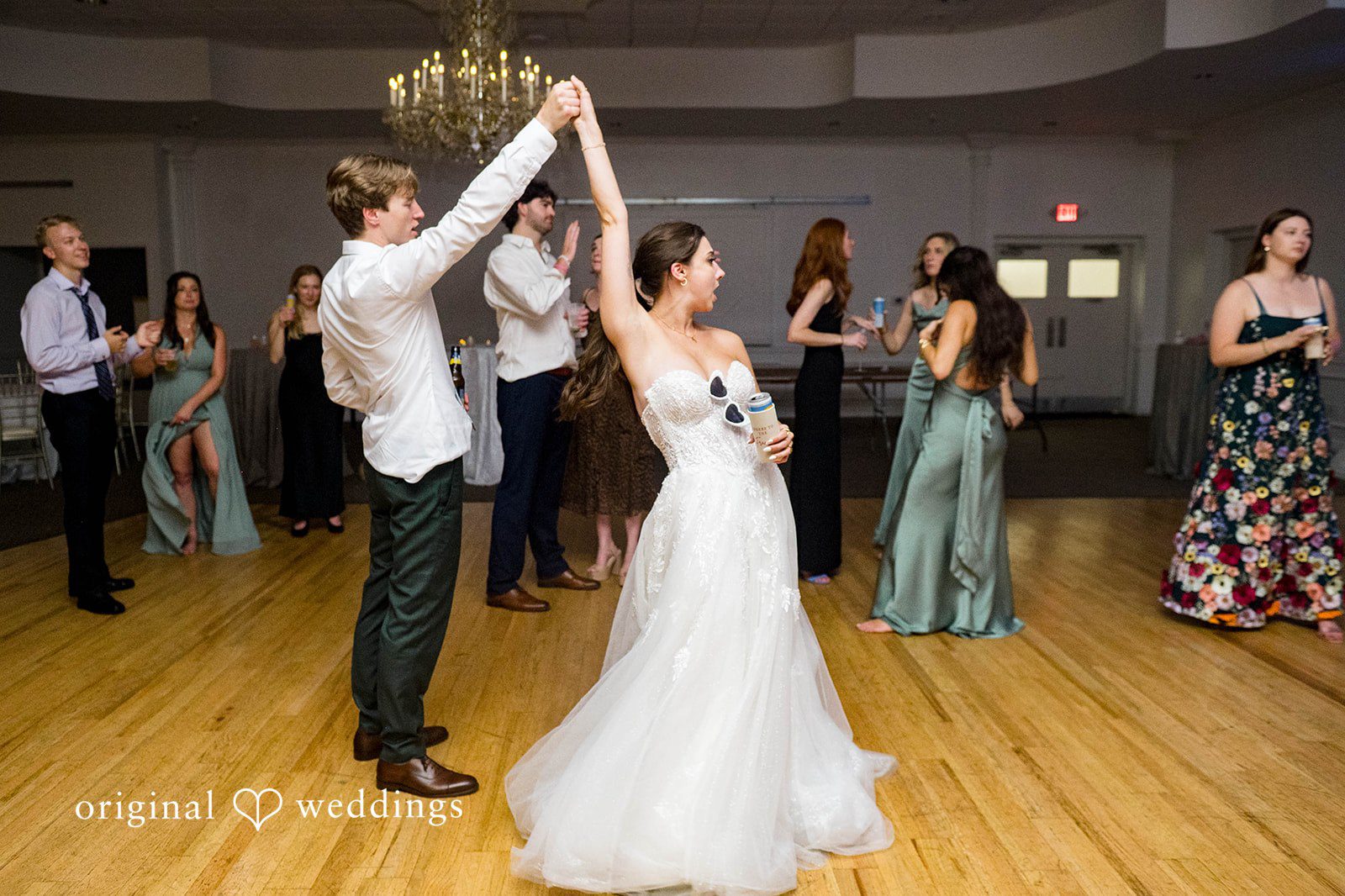 Groom spinning the bride