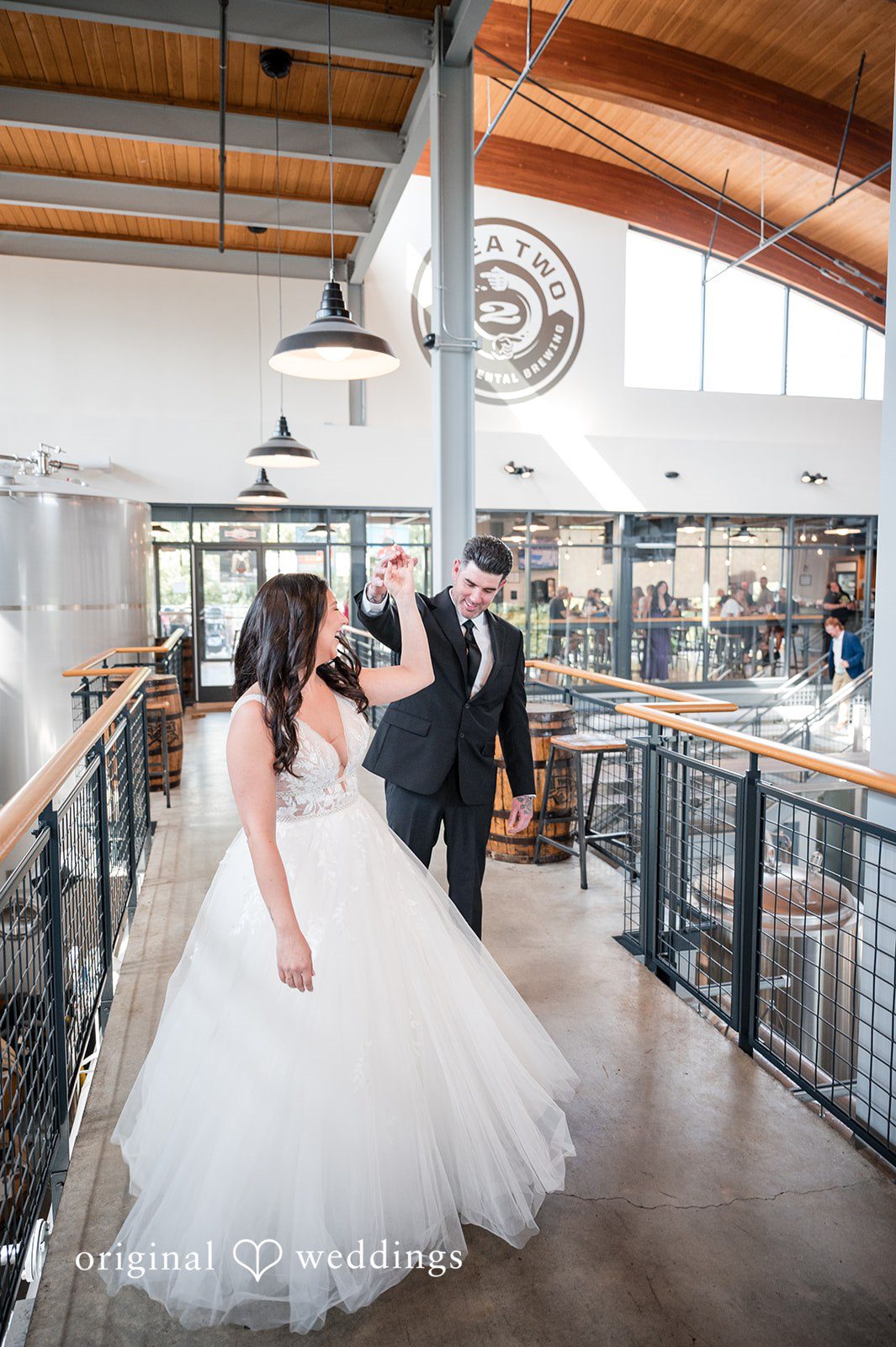 Romantic portrait in the barrel house