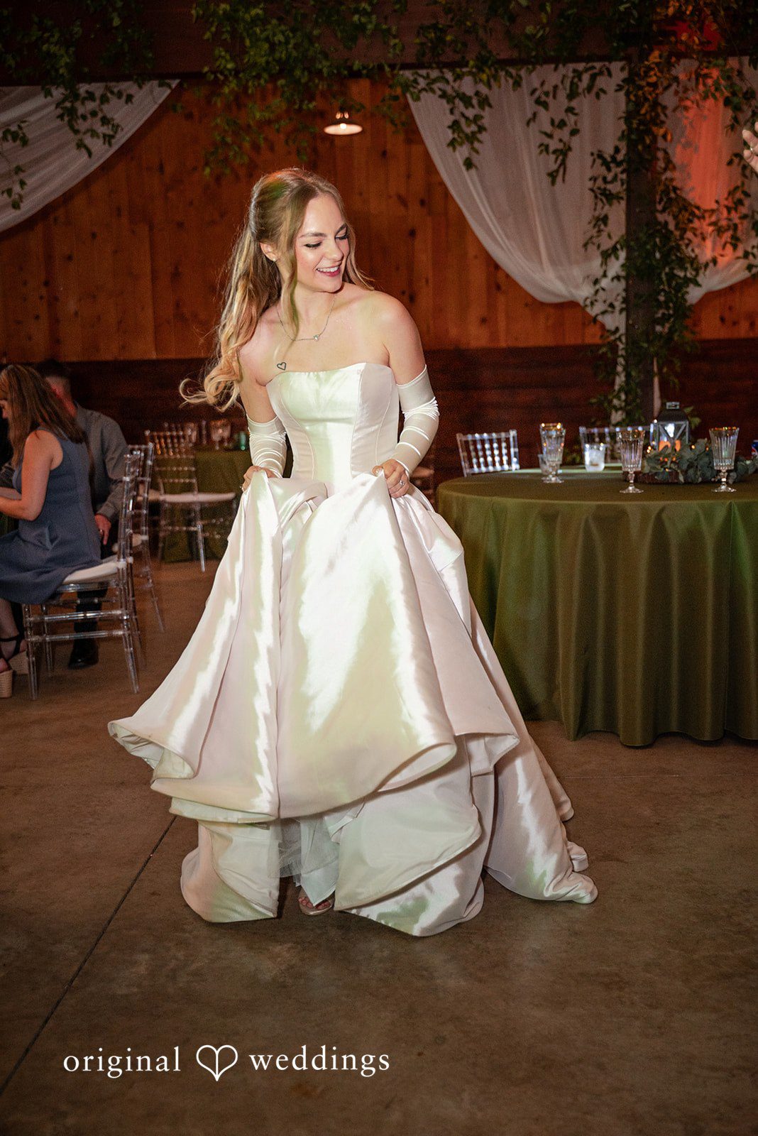 Kylie + Reymundo Full length portrait of the bride in her gown at Victorian Vineyard