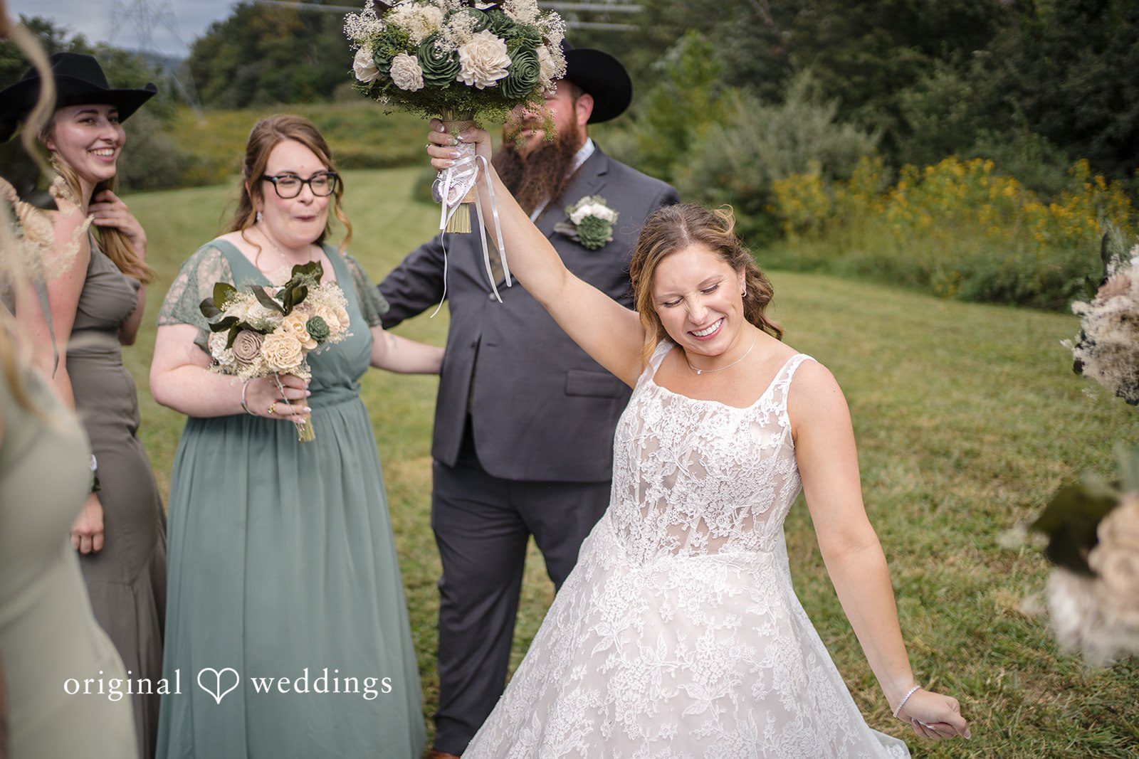 Shelby + Eli The bride shows great excitement