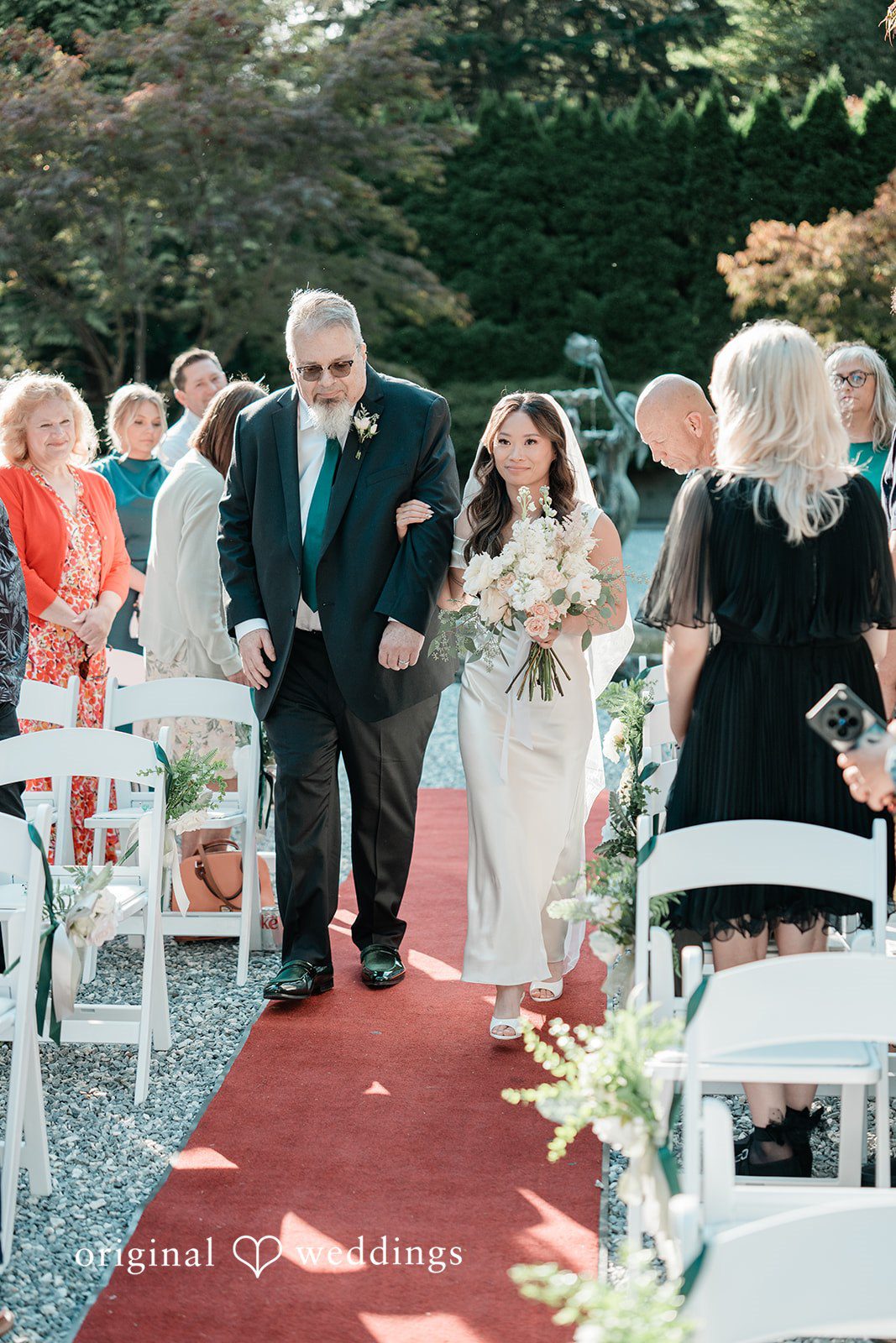 Sophie + Taylor Bride's father escorts the bride down the aisle