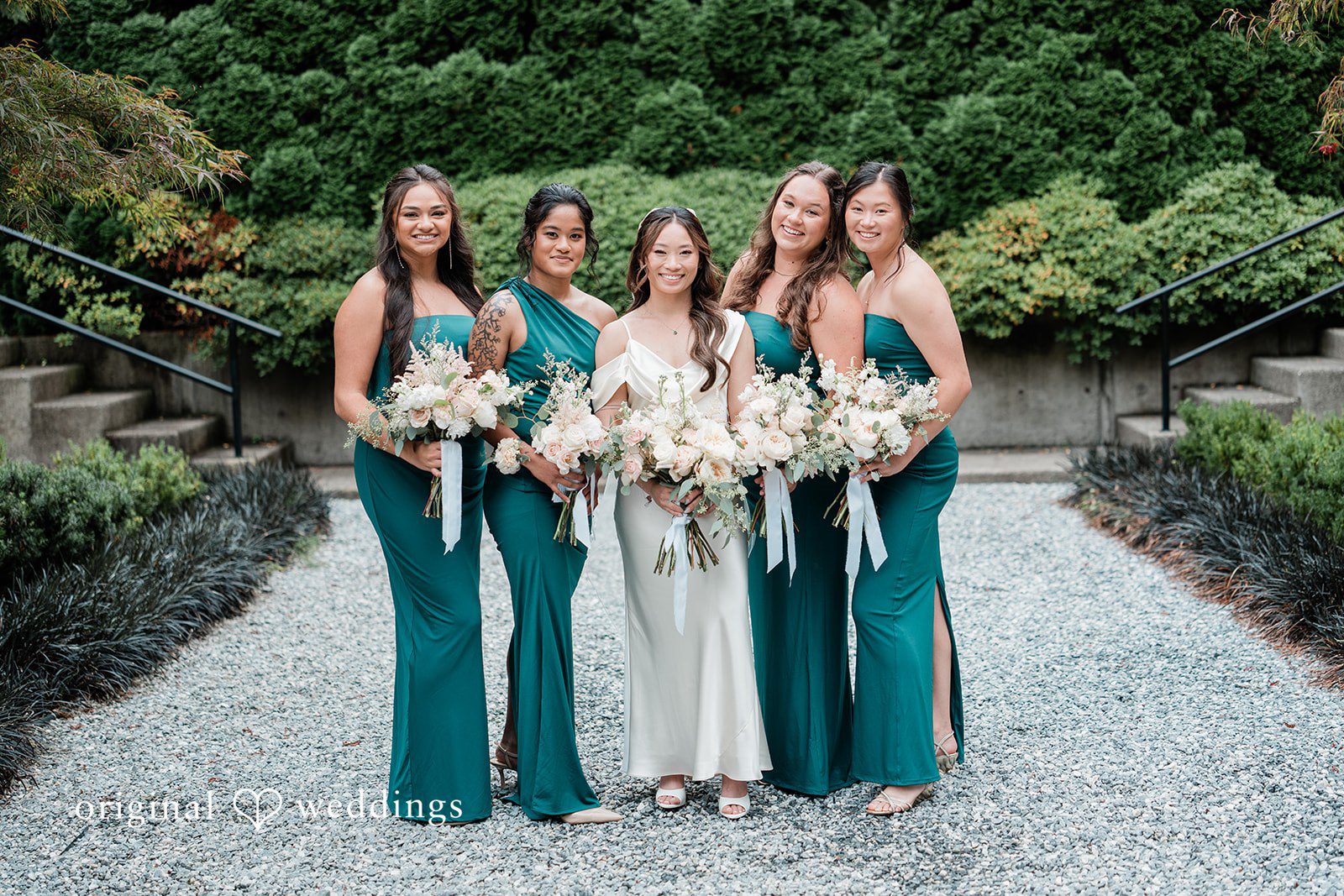 Sophie + Taylor A beautiful portrait of the bride and her bridesmaids