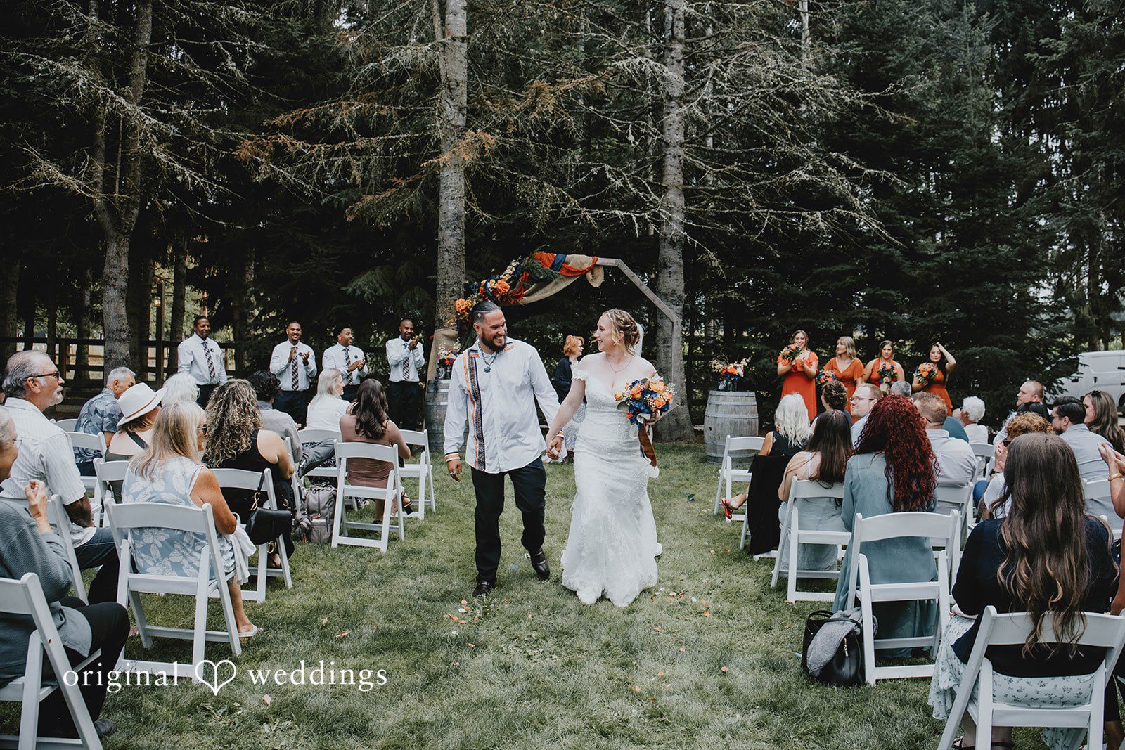 Alex + Simon Ceremony for Alex and Simon at Woodland Meadow Farms, photographed by Seattle wedding photographers