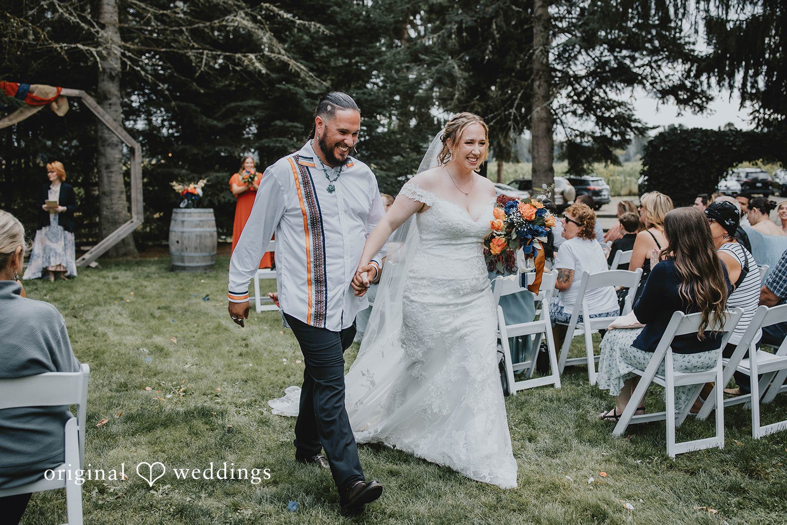 Alex + Simon Special ceremony moment at Woodland Meadow Farms